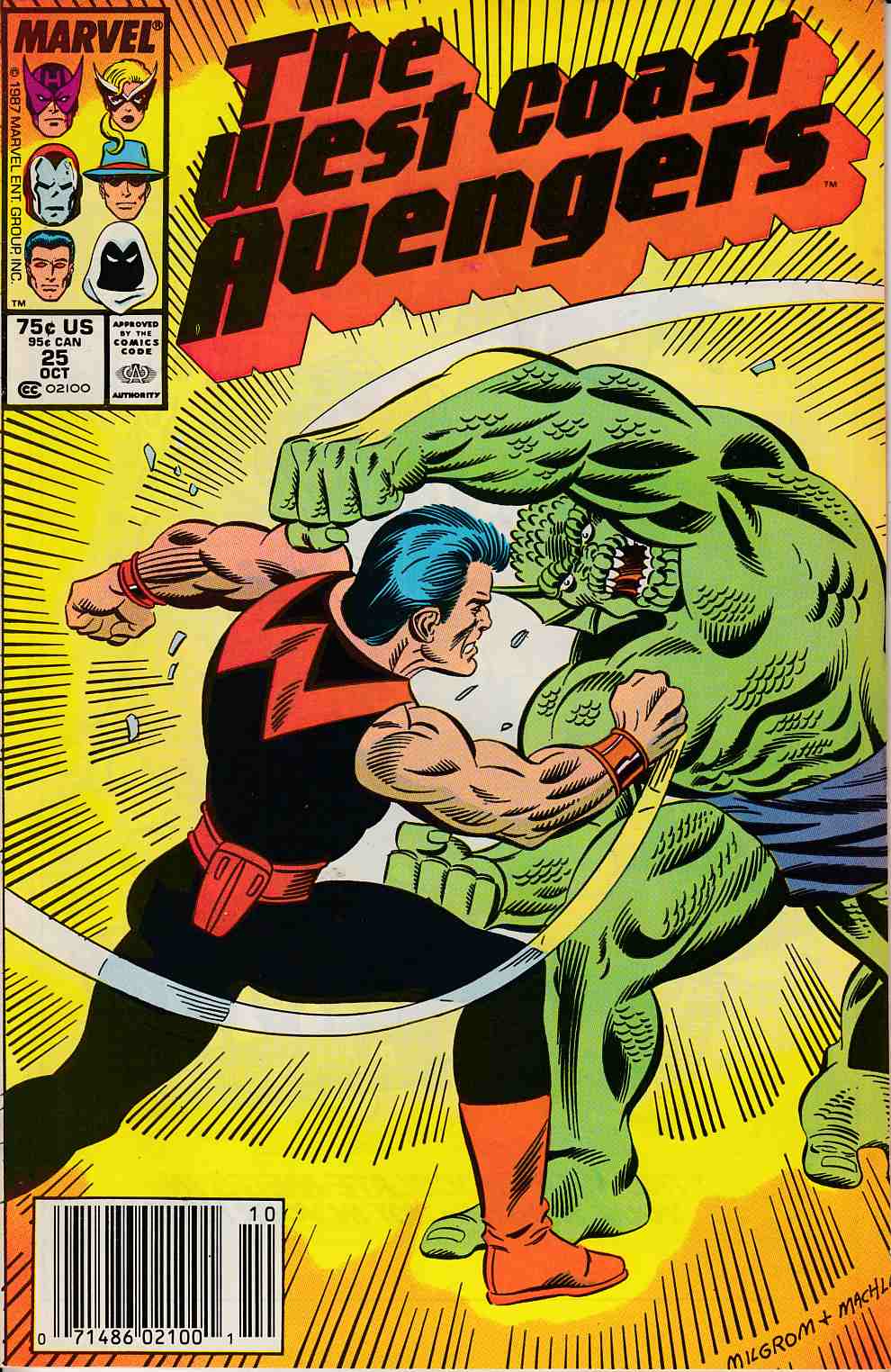 West Coast Avengers #25 Newsstand Edition Fine (6.0) [Marvel Comic] THUMBNAIL