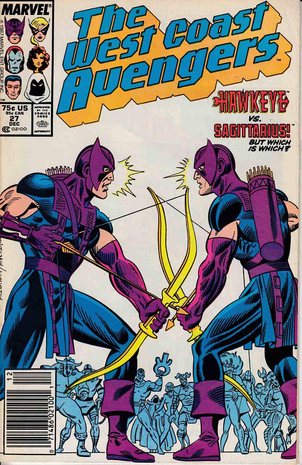 West Coast Avengers #27 Newsstand Edition Fine (6.0) [Marvel Comic] LARGE