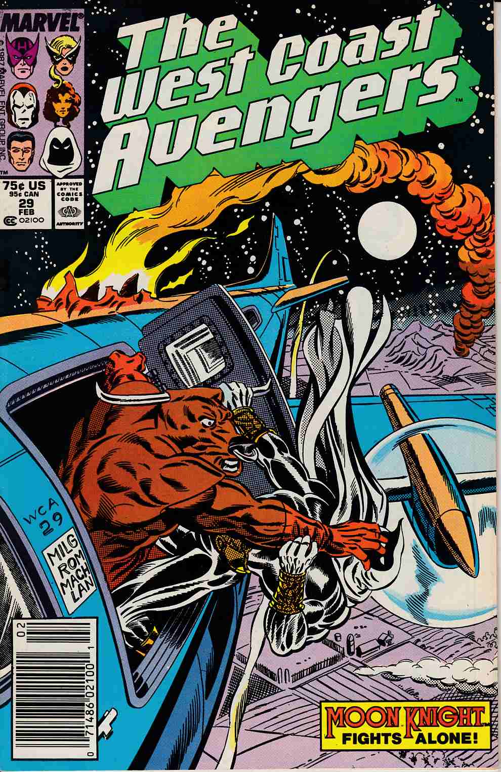 West Coast Avengers #29 Newsstand Edition Very Fine (8.0) [Marvel Comic] LARGE