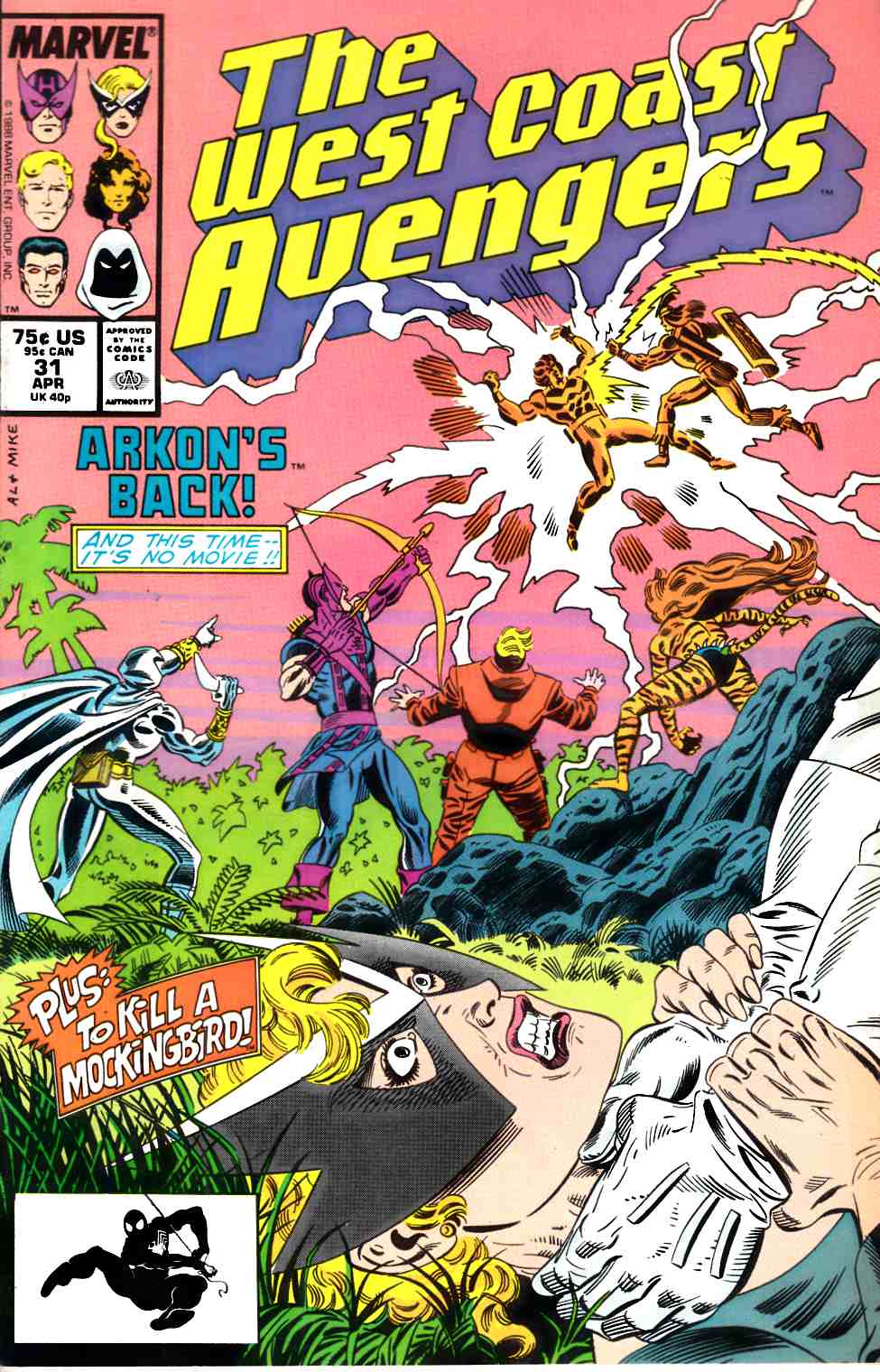 West Coast Avengers #31 Very Fine (8.0) [Marvel Comic] LARGE