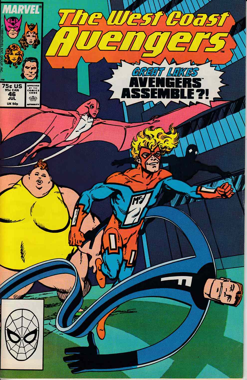 West Coast Avengers #46 Very Fine (8.0) [Marvel Comic] THUMBNAIL