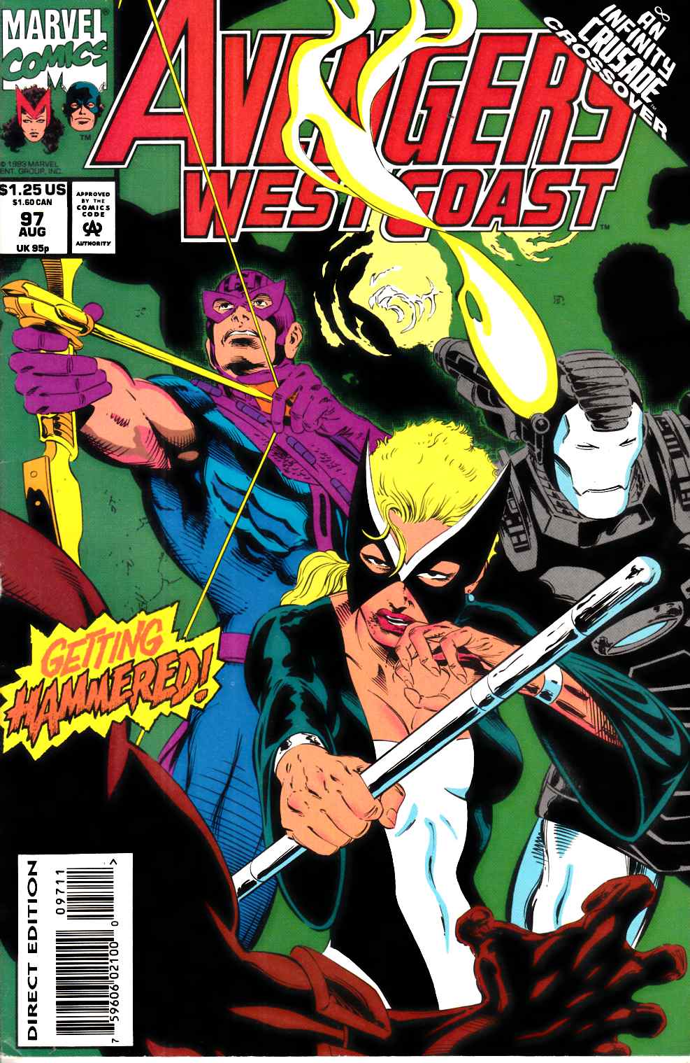 Avengers West Coast #97 Fine (6.0) [Marvel Comic] THUMBNAIL