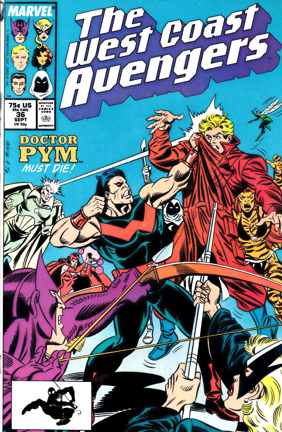 West Coast Avengers #36 Fine (6.0) [Marvel Comic] THUMBNAIL