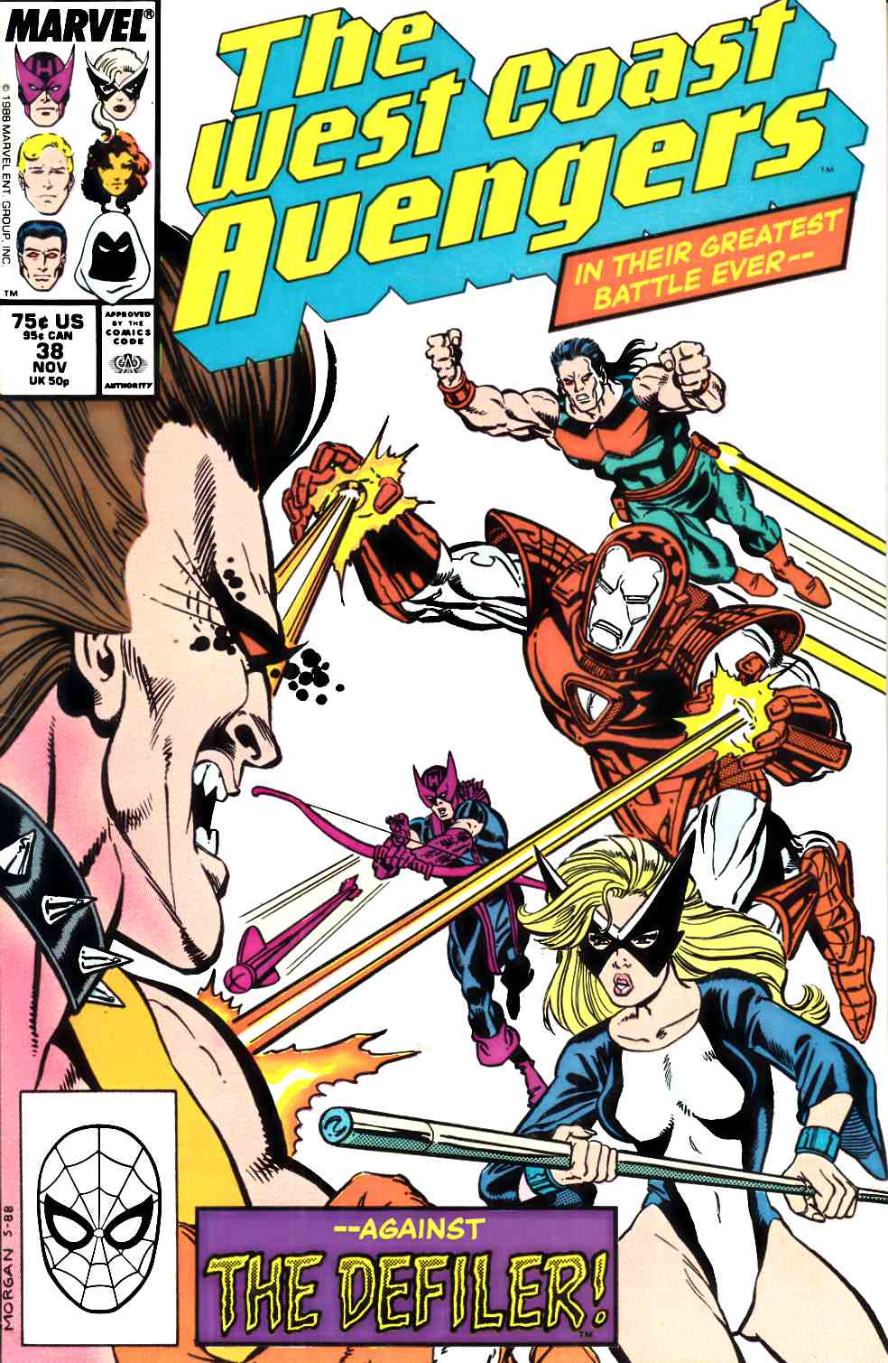 West Coast Avengers #38 Very Fine (8.0) [Marvel Comic] THUMBNAIL