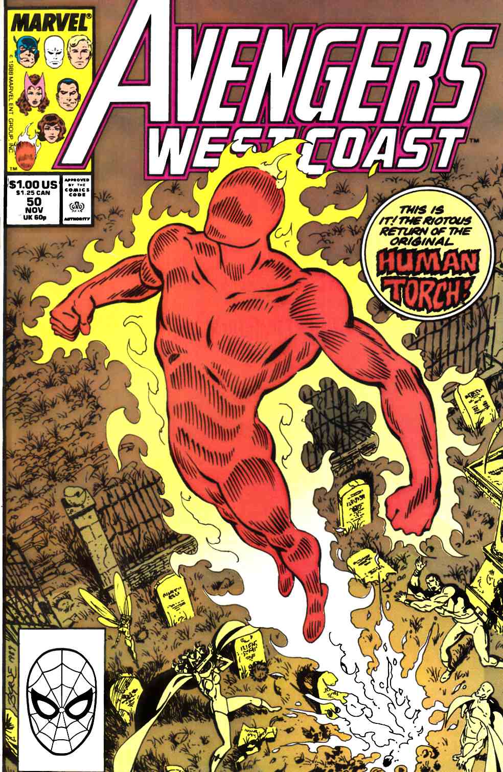 Avengers West Coast #50 Fine (6.0) [Marvel Comic] THUMBNAIL