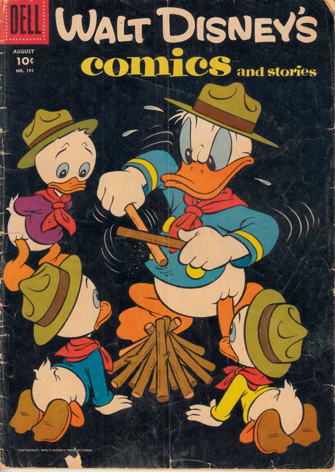 Walt Disney's Comics & Stories #191 Good Plus (2.5) [Dell Comic] THUMBNAIL