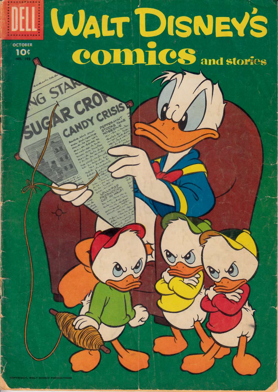 Walt Disney's Comics & Stories #193 Good Plus (2.5) [Dell Comic] THUMBNAIL