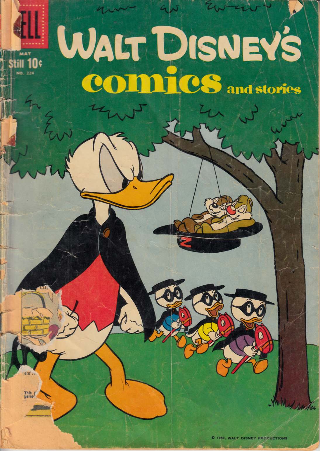 Walt Disney's Comics & Stories #224 Fair (1.0) [Dell Comic] LARGE