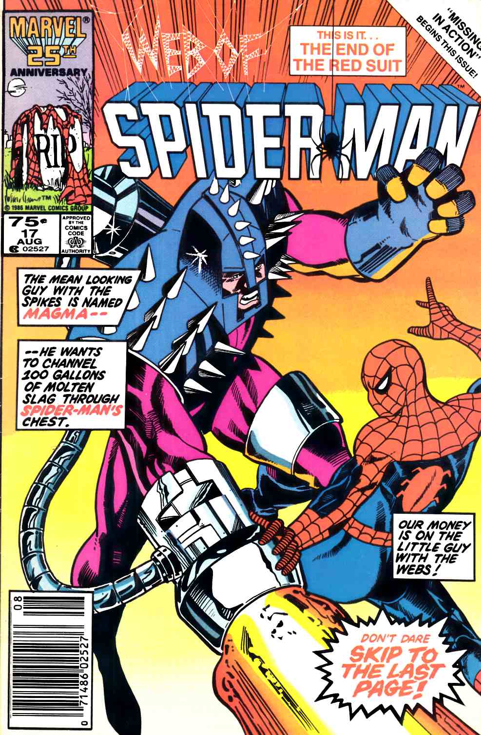 Web of Spider-Man #17 Newsstand Edition Very Fine (8.0) [Marvel Comic] THUMBNAIL