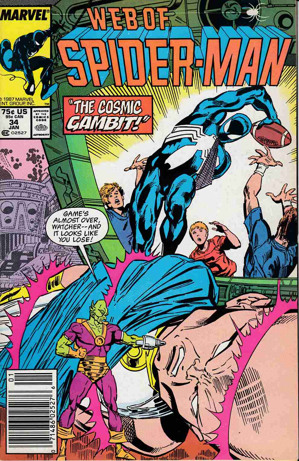 Web of Spider-Man #34 Newsstand Edition Near Mint Minus (9.2) [Marvel Comic] THUMBNAIL