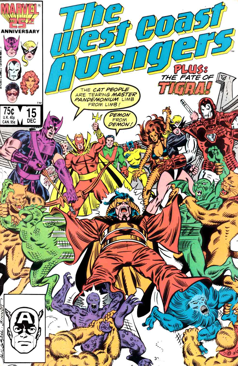 West Coast Avengers #15 Very Fine (8.0) [Marvel Comic] THUMBNAIL