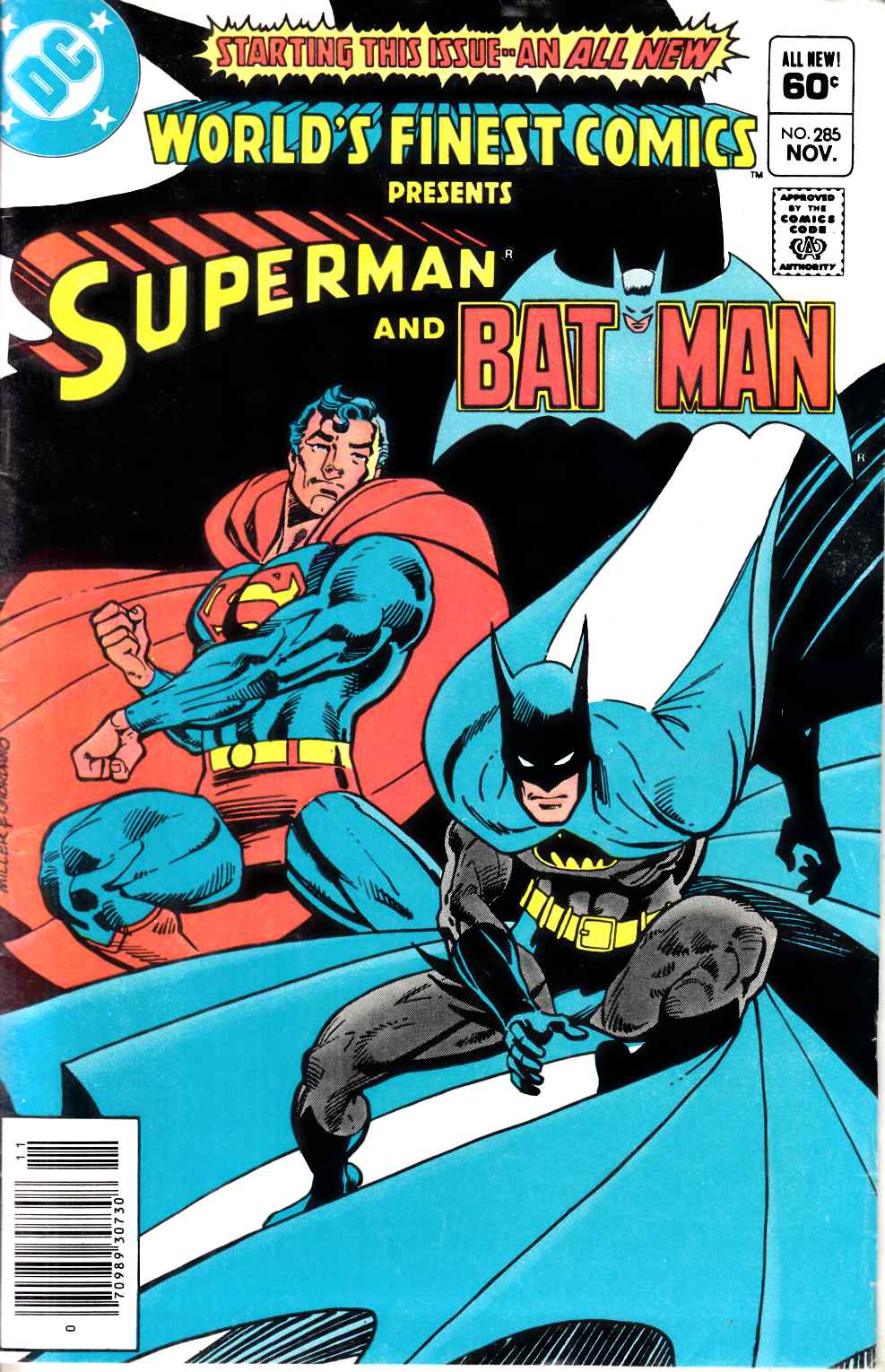 Worlds Finest #285 Newsstand Edition Fine (6.0) [DC Comic] LARGE