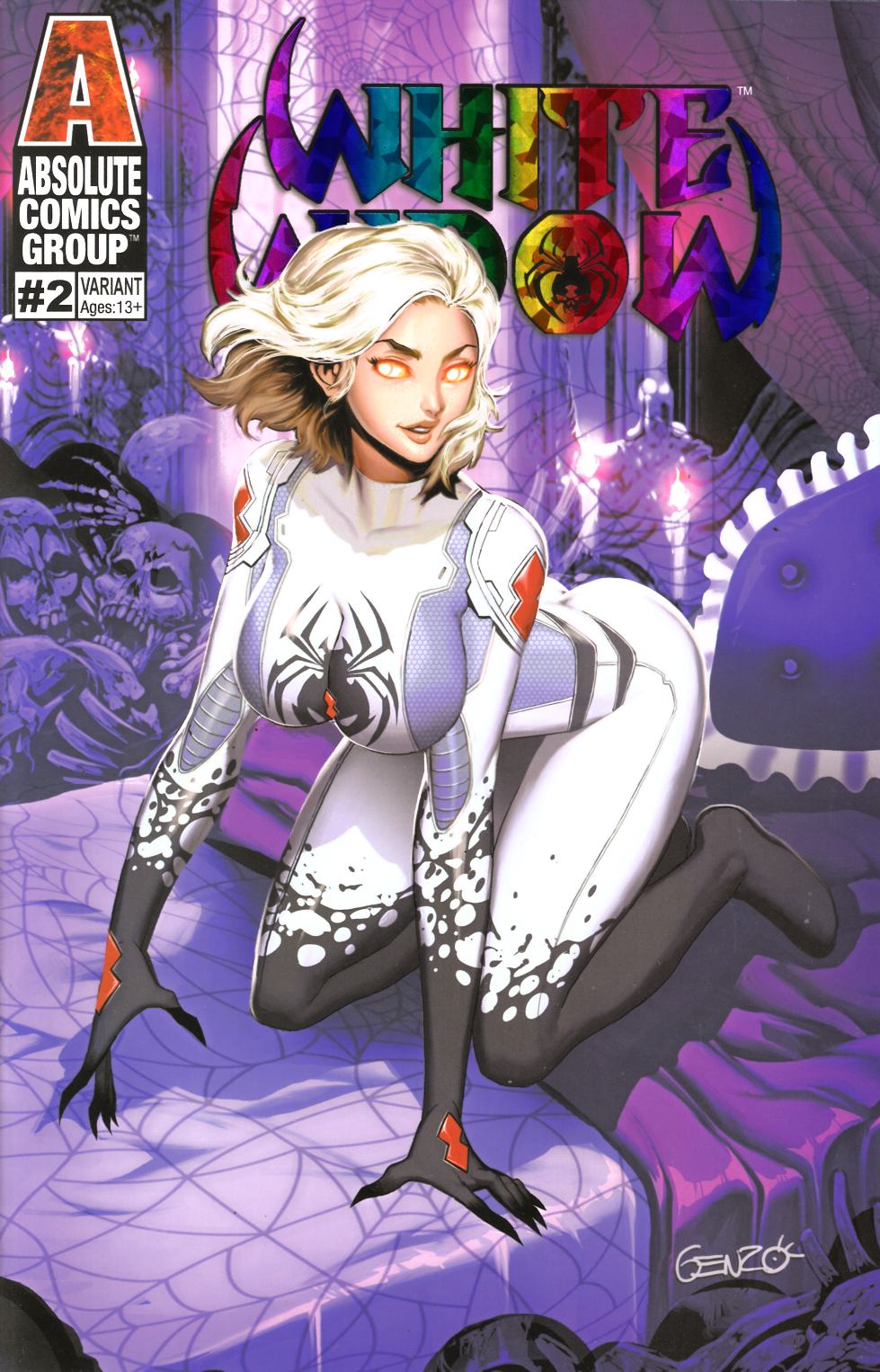 White Widow #2 Genzoman Suited Variant Cover Near Mint (9.4) [Absolute Comic] LARGE