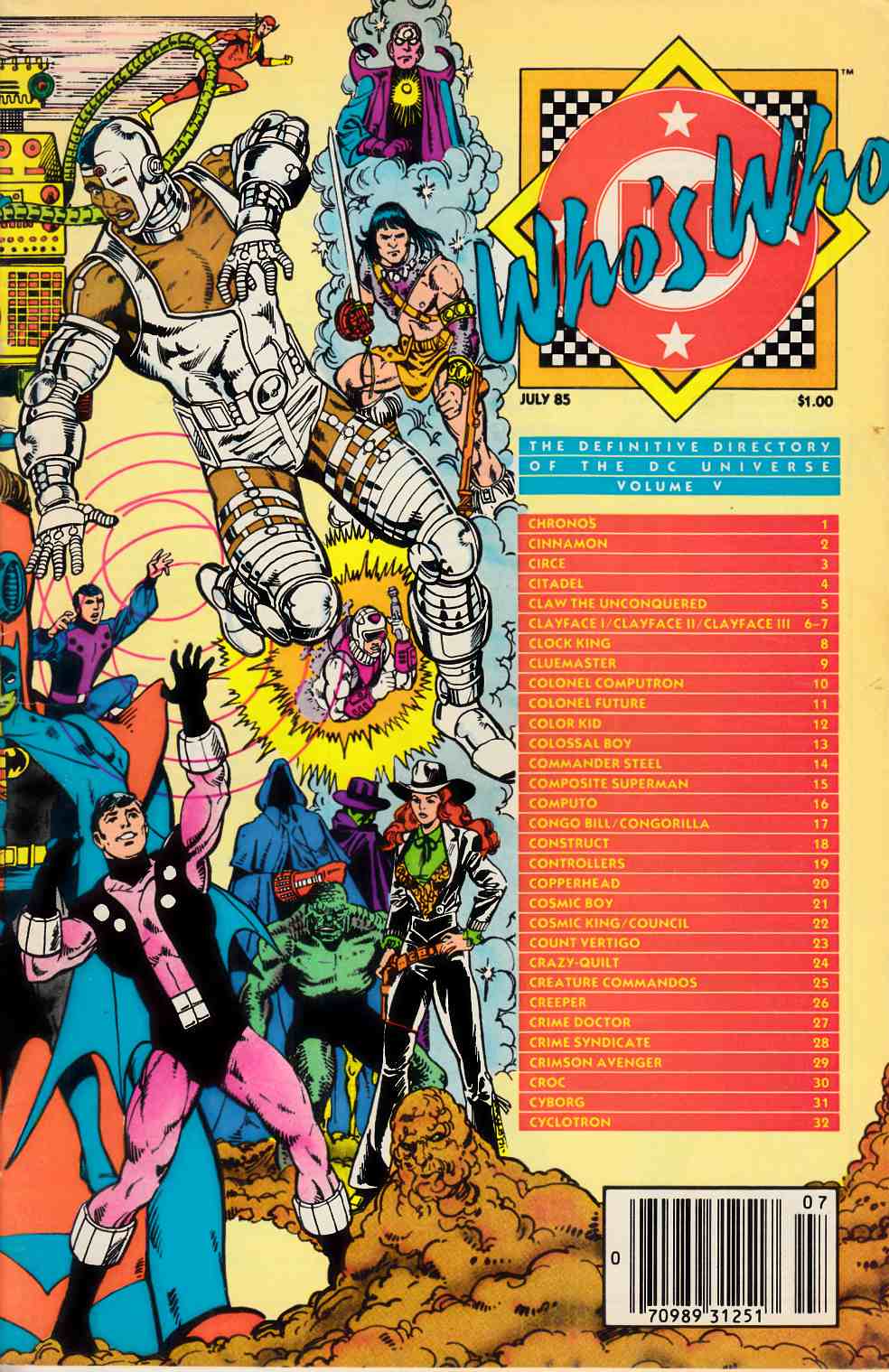 Who's Who Directory of DC Universe #5 Newsstand Edition Fine (6.0) [DC Comic] LARGE