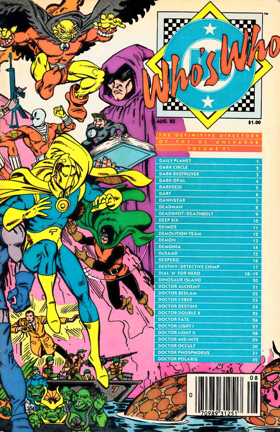 Who's Who Directory of DC Universe #6 Newsstand Edition Fine (6.0) [DC Comic] LARGE