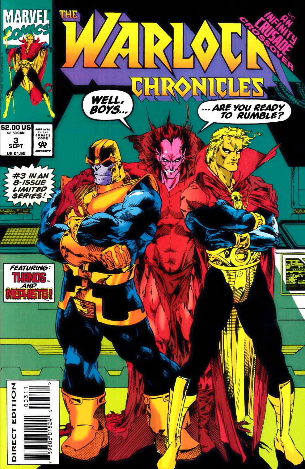 Warlock Chronicles #3 Near Mint Minus (9.2) [Marvel Comic] LARGE