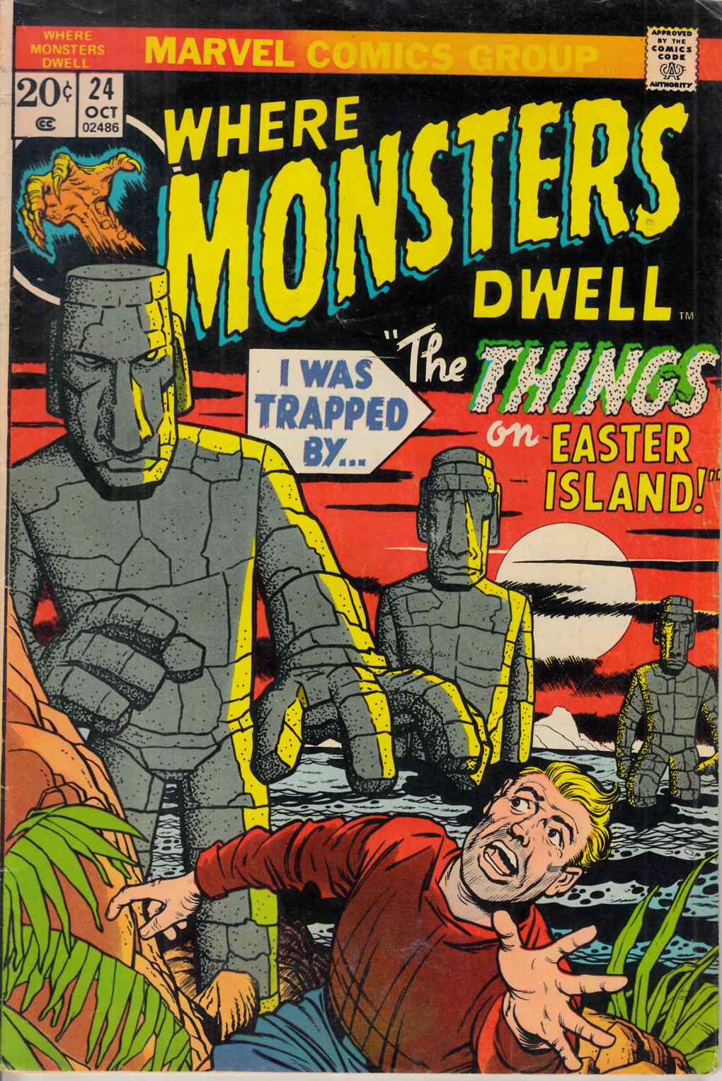 Where Monsters Dwell #24 Very Good (4.0) [Marvel Comic] THUMBNAIL