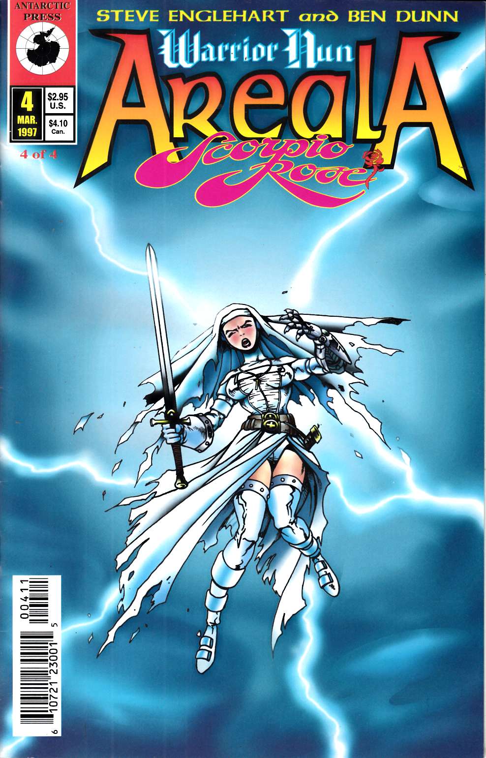 Warrior Nun Areala Scorpio Rose #4 Very Fine (8.0) [Antarctic Comic] LARGE