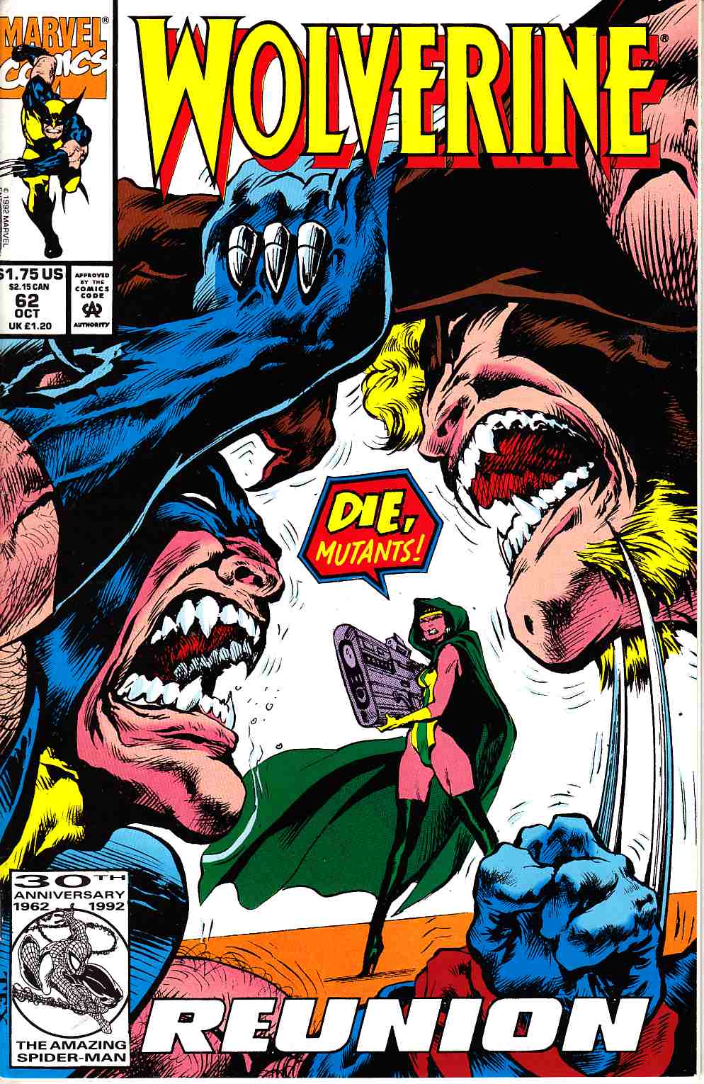 Wolverine #62 Near Mint (9.4) [Marvel Comic] LARGE