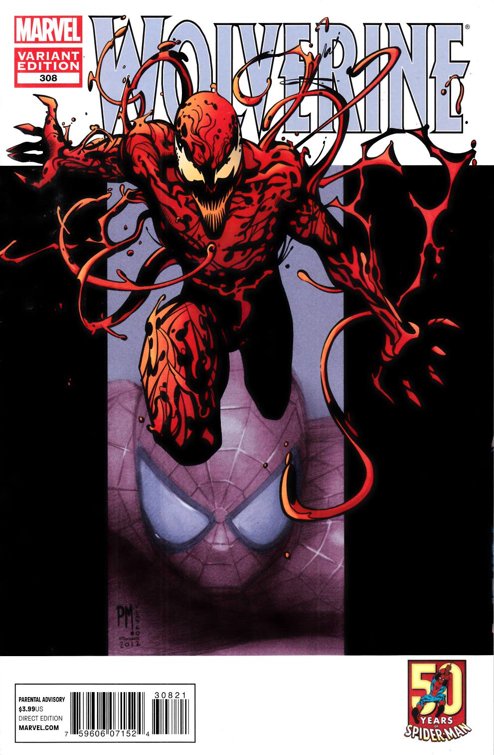 Wolverine #308 Spider-Man in Motion Variant Cover Near Mint Minus (9.2) [Marvel Comic] THUMBNAIL