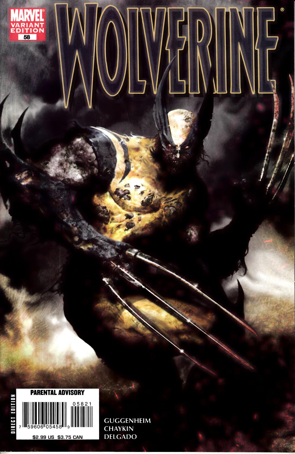 Wolverine #58 Zombie Variant Cover Near Mint (9.4) [Marvel Comic] LARGE
