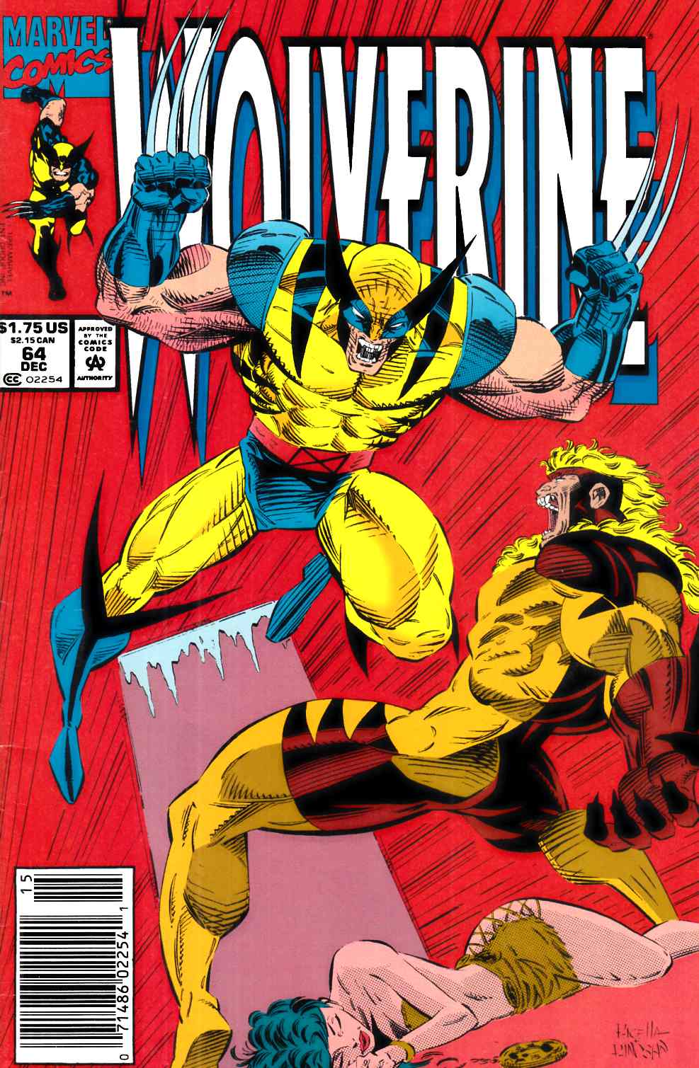 Wolverine #64 Newsstand Edition Fine (6.0) [Marvel Comic] LARGE