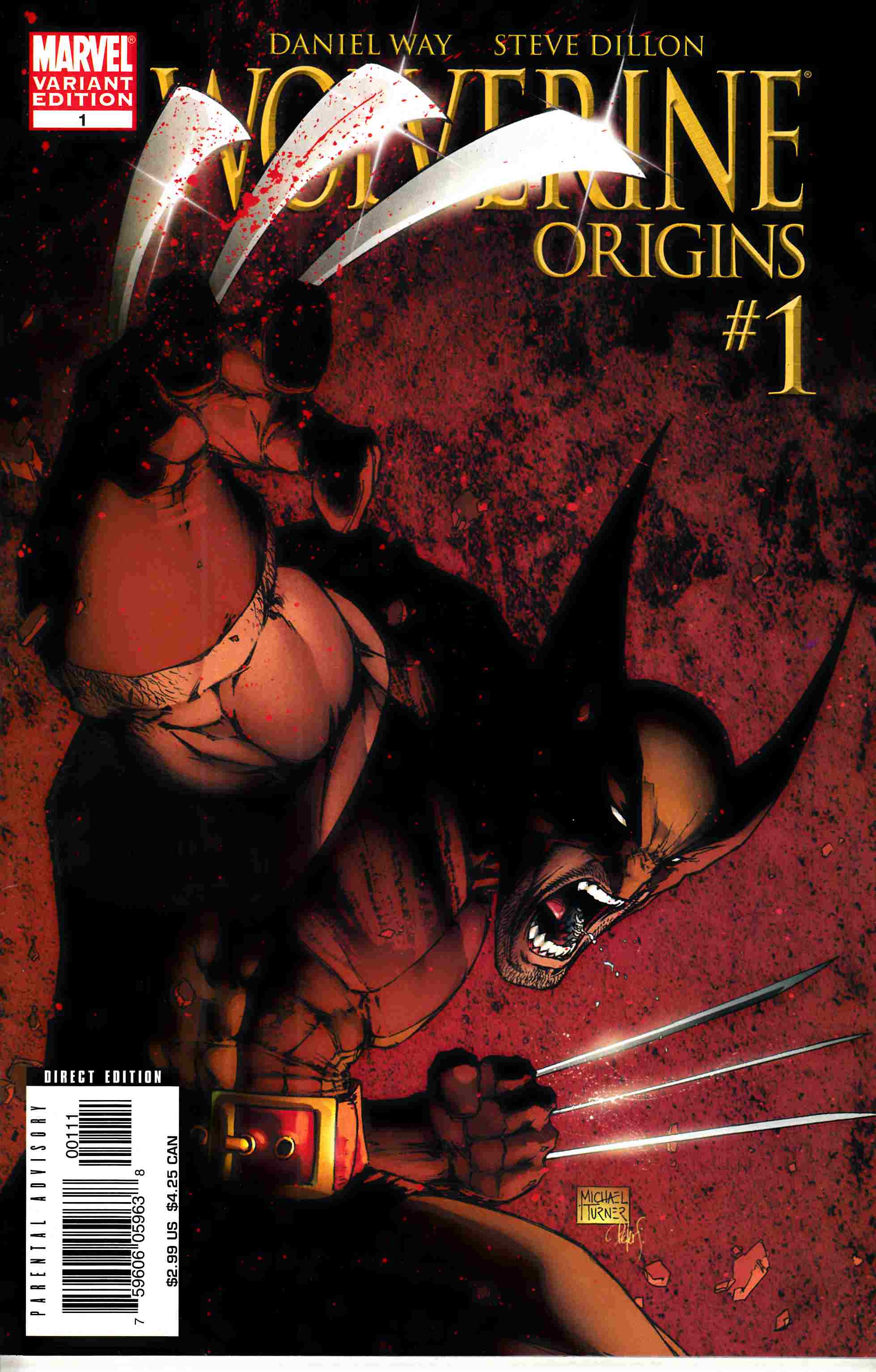 Wolverine Origins #1 Turner Variant Cover Very Fine Minus (7.5) [Marvel Comic] LARGE