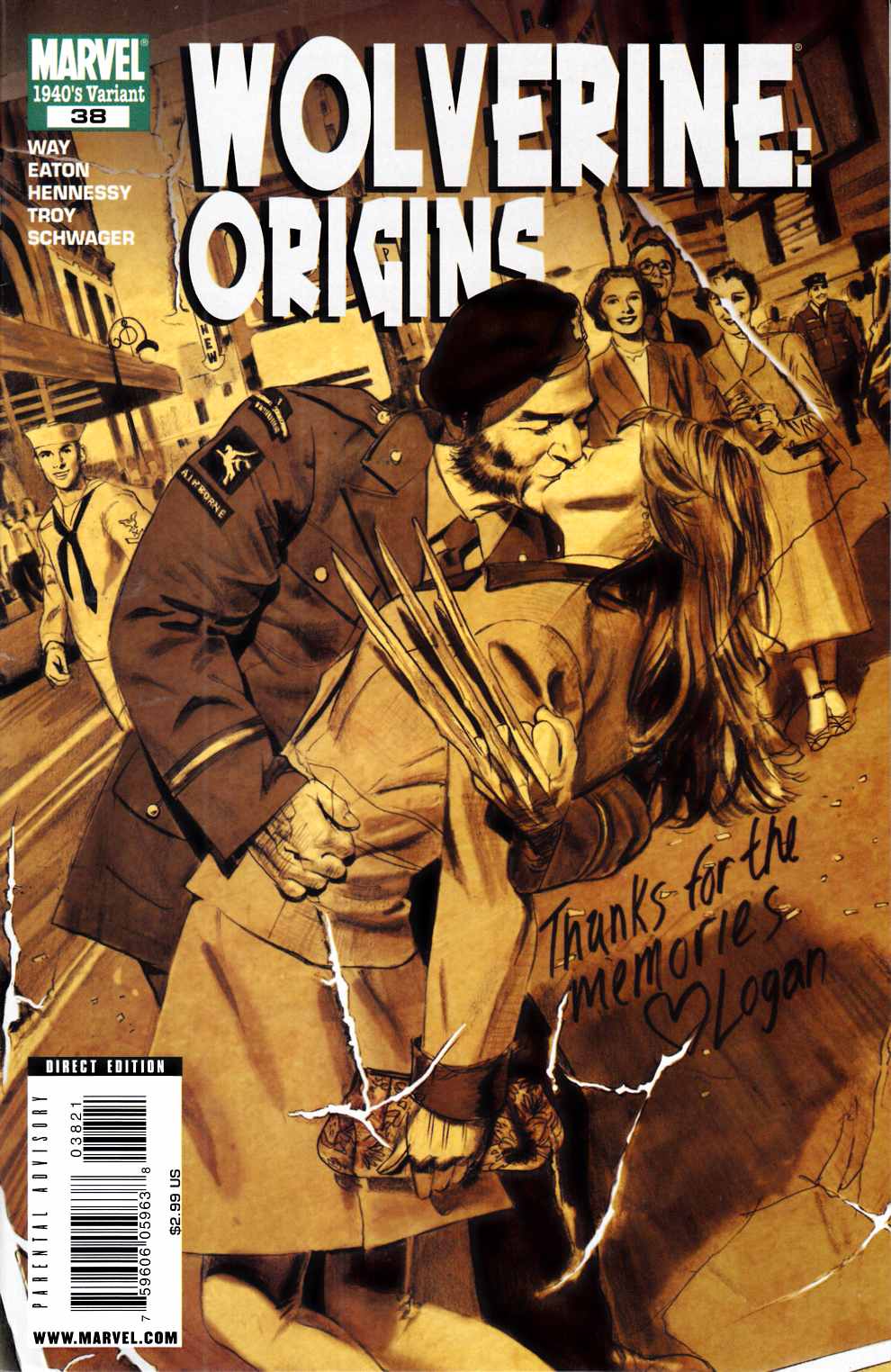 Wolverine Origins #38 40's Decade Variant Cover Very Fine (8.0) [Marvel Comic] THUMBNAIL
