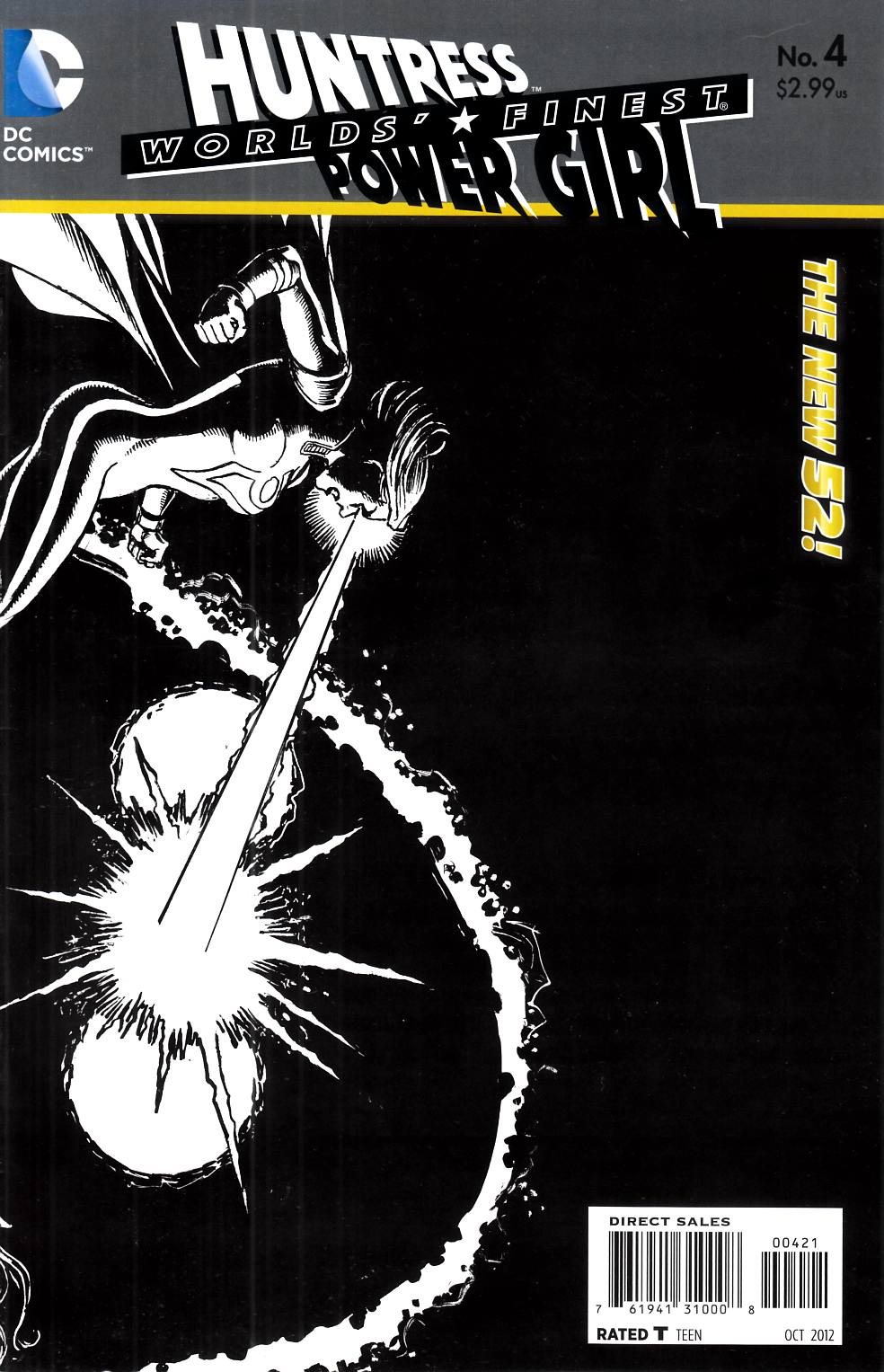Worlds Finest #4 B&W Variant Cover Very Fine (8.0) [DC Comic] LARGE