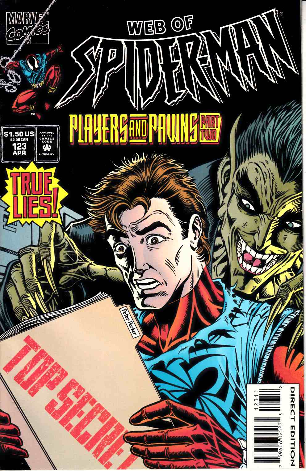 Web of Spider-Man #123 Fine (6.0) [Marvel Comic] LARGE