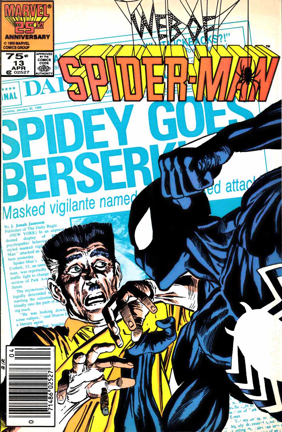 Web of Spider-Man #13 Newsstand Edition Very Fine (8.0) [Marvel Comic] THUMBNAIL