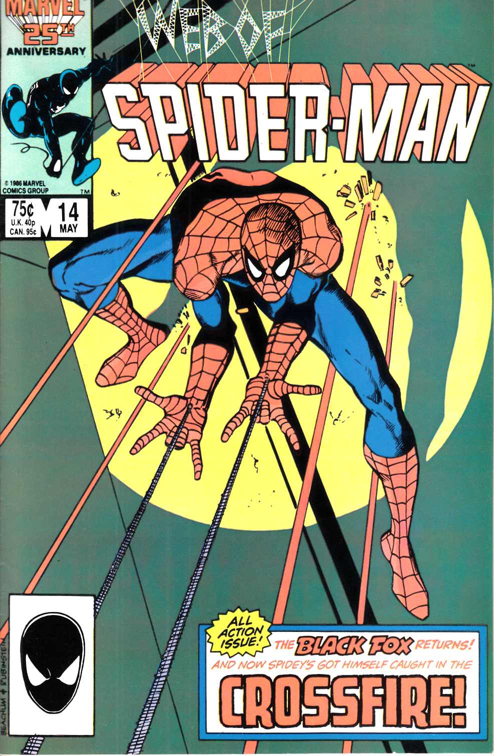 Web of Spider-Man #14 Newsstand Edition Very Fine (8.0) [Marvel Comic] THUMBNAIL