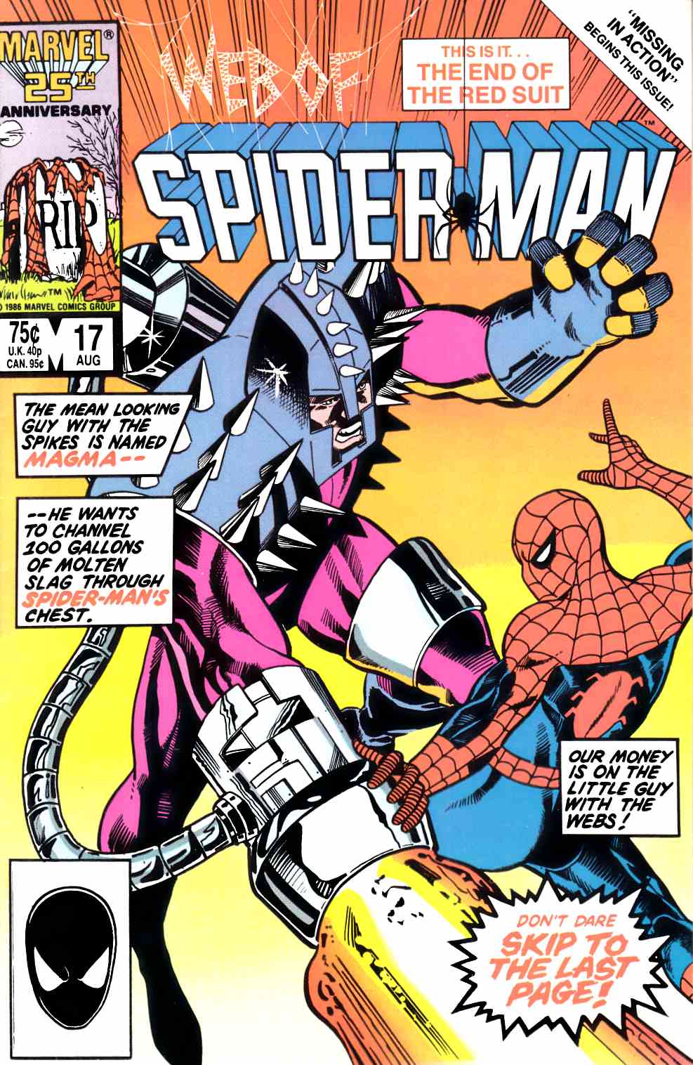Web of Spider-Man #17 Fine (6.0) [Marvel Comic] LARGE