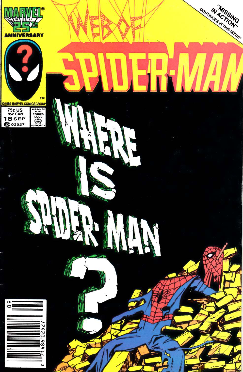Web of Spider-Man #18 Newsstand Edition Very Good Minus (3.5) [Marvel Comic] LARGE