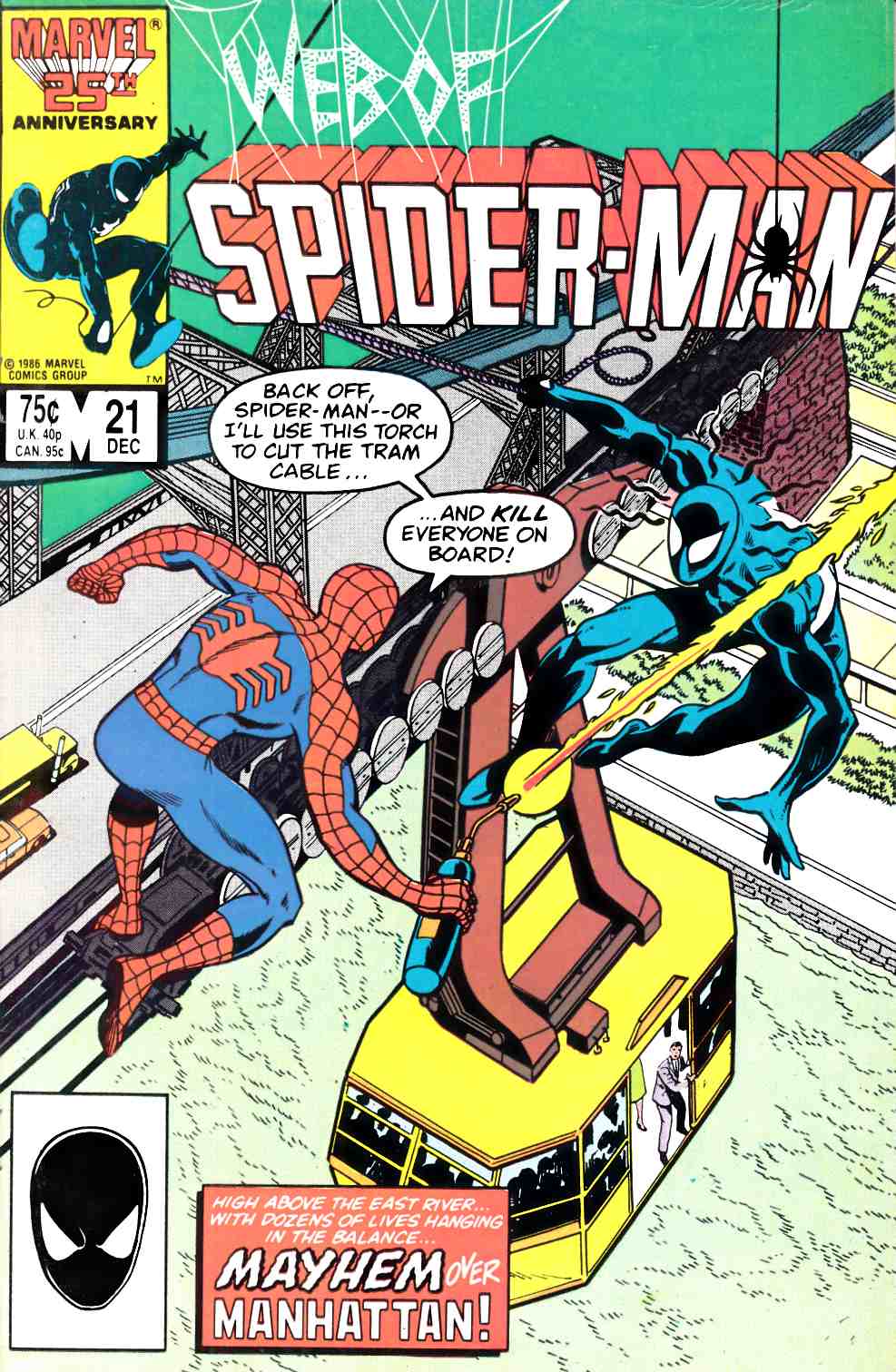 Web of Spider-Man #21 Fine/Very Fine (7.0) [Marvel Comic] LARGE
