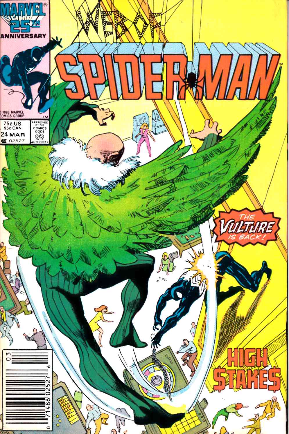 Web of Spider-Man #24 Newsstand Edition Fine (6.0) [Marvel Comic] LARGE