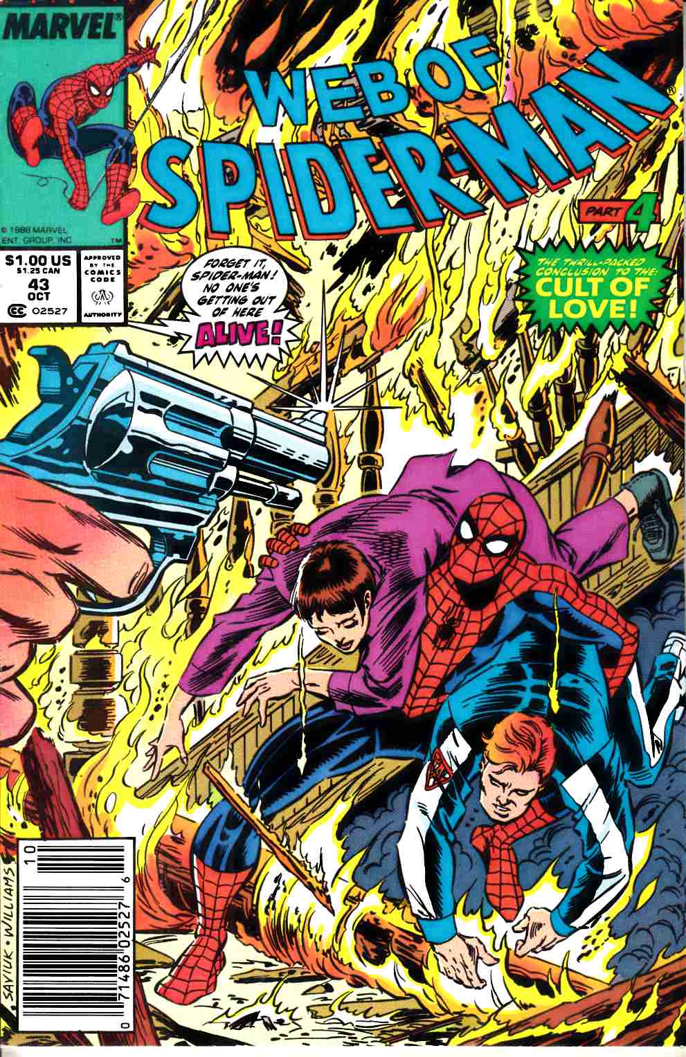 Web of Spider-Man #43 Newsstand Edition Very Fine (8.0) [Marvel Comic] THUMBNAIL