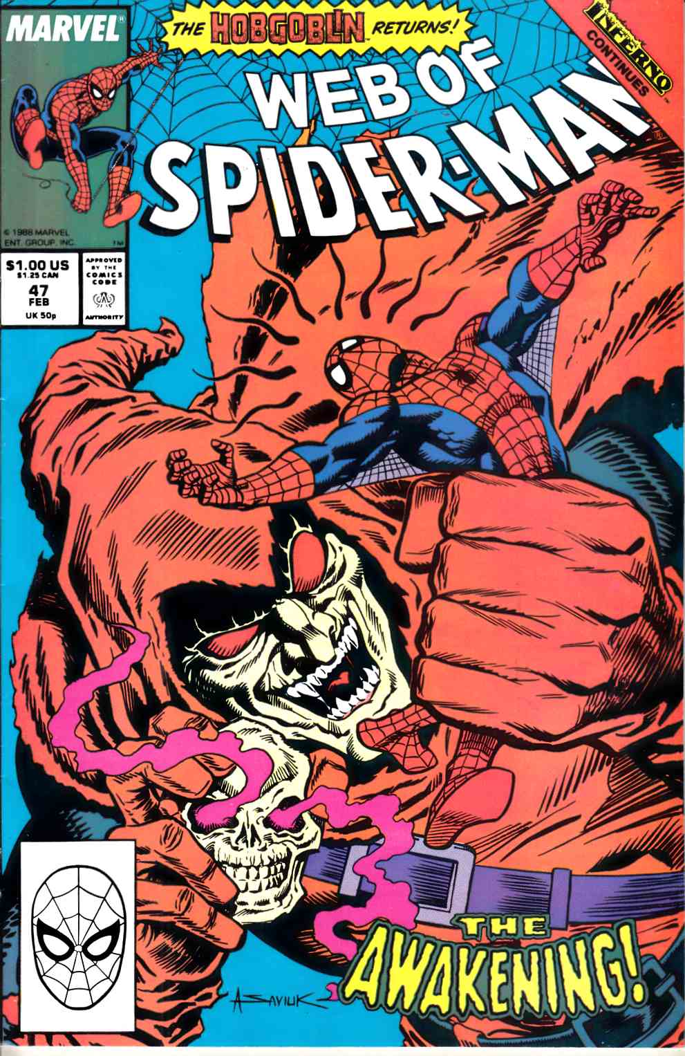 Web of Spider-Man #47 Fine (6.0) [Marvel Comic] LARGE