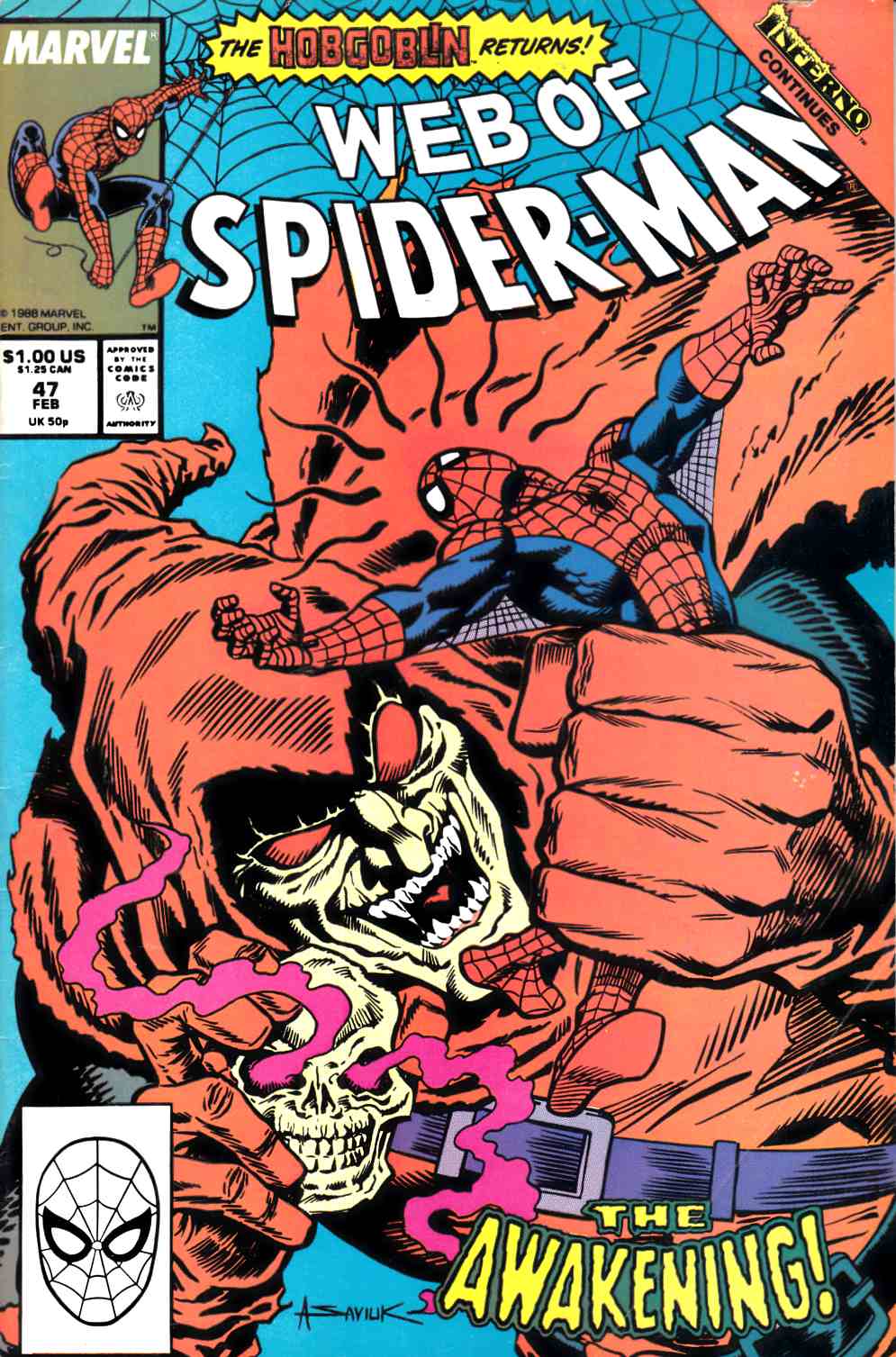 Web of Spider-Man #47 Very Good (4.0) [Marvel Comic] THUMBNAIL