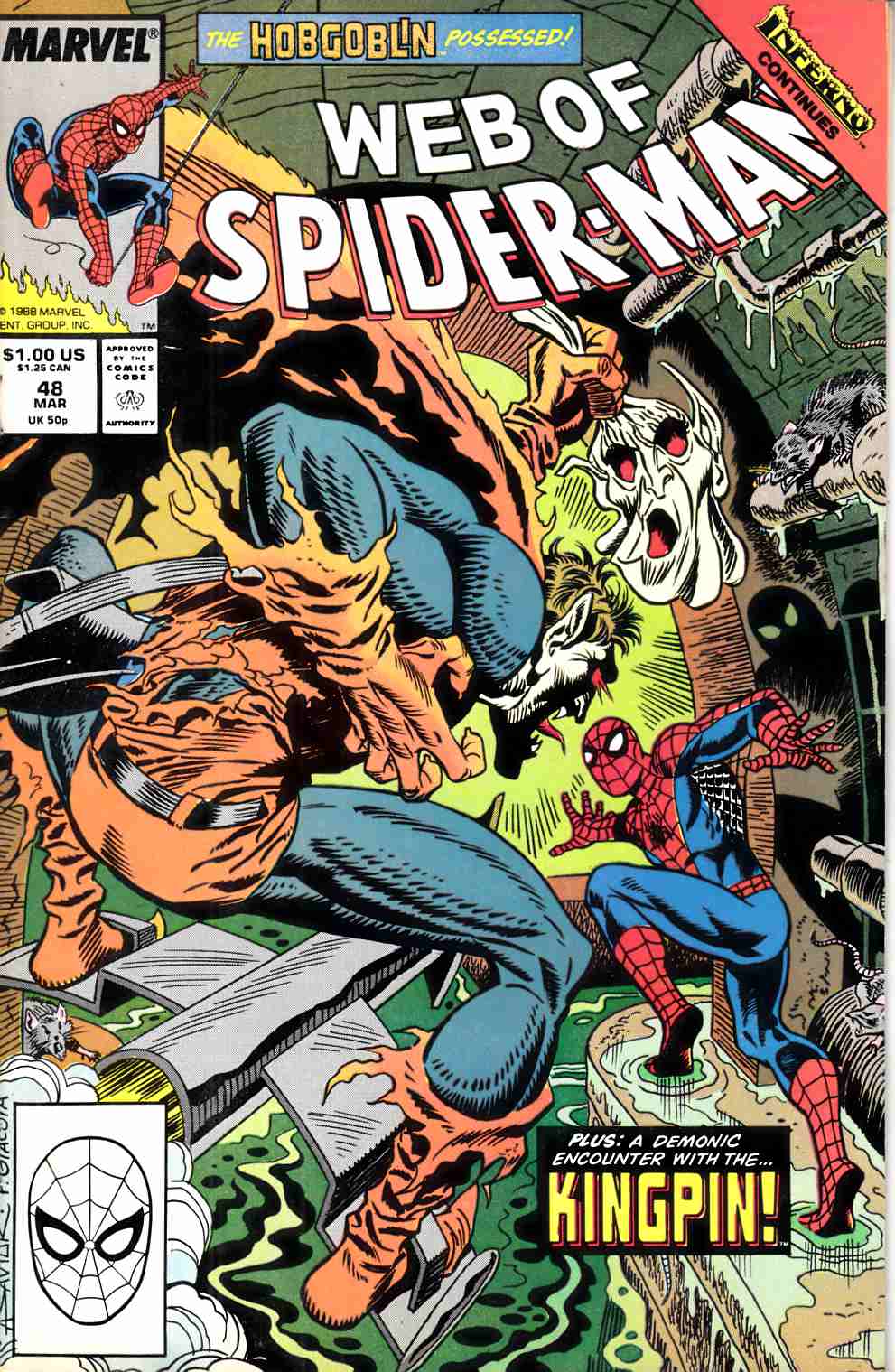 Web of Spider-Man #48 Very Fine (8.0) [Marvel Comic] LARGE