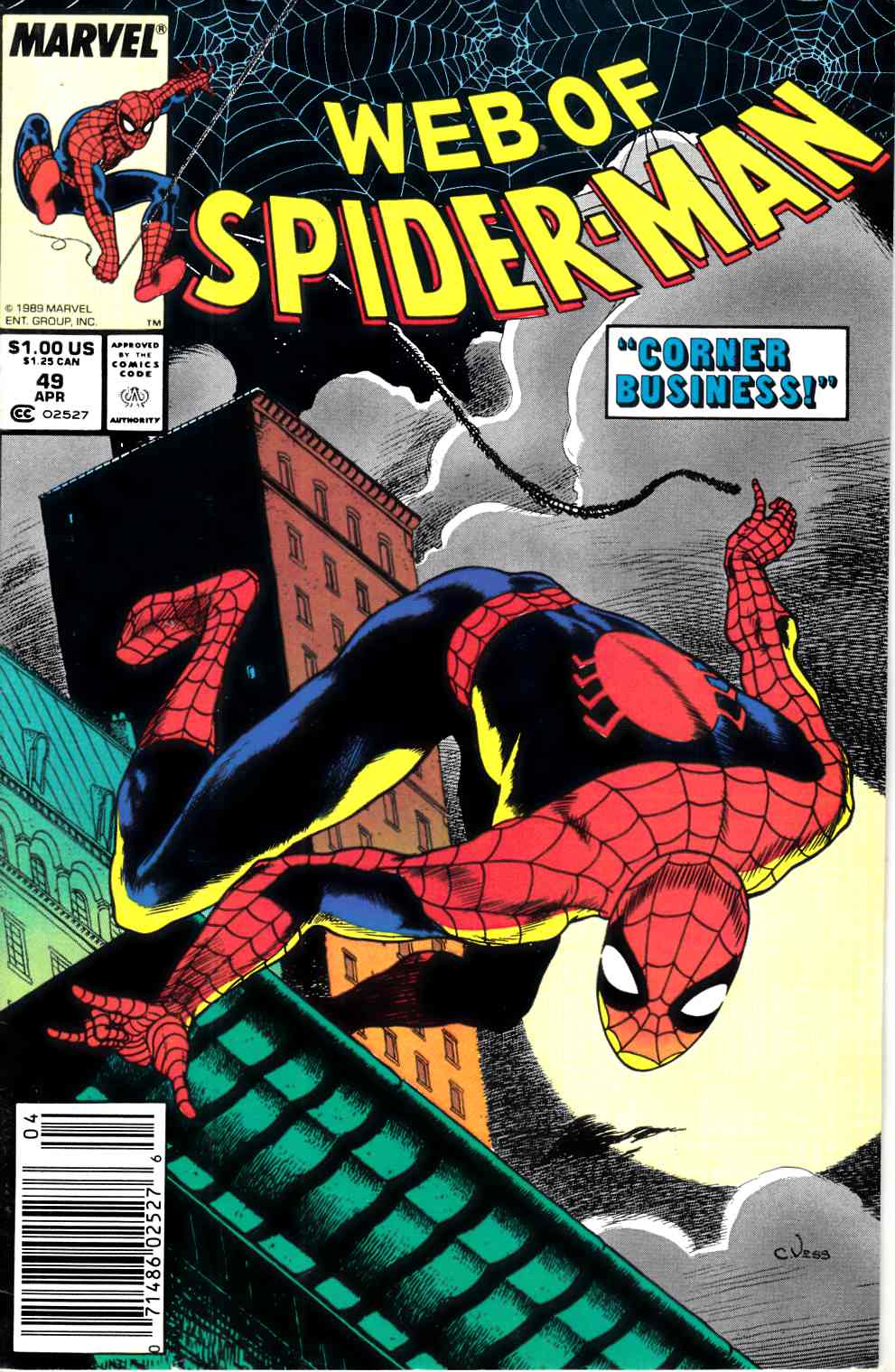 Web of Spider-Man #49 Newsstand Edition Very Fine (8.0) [Marvel Comic] LARGE