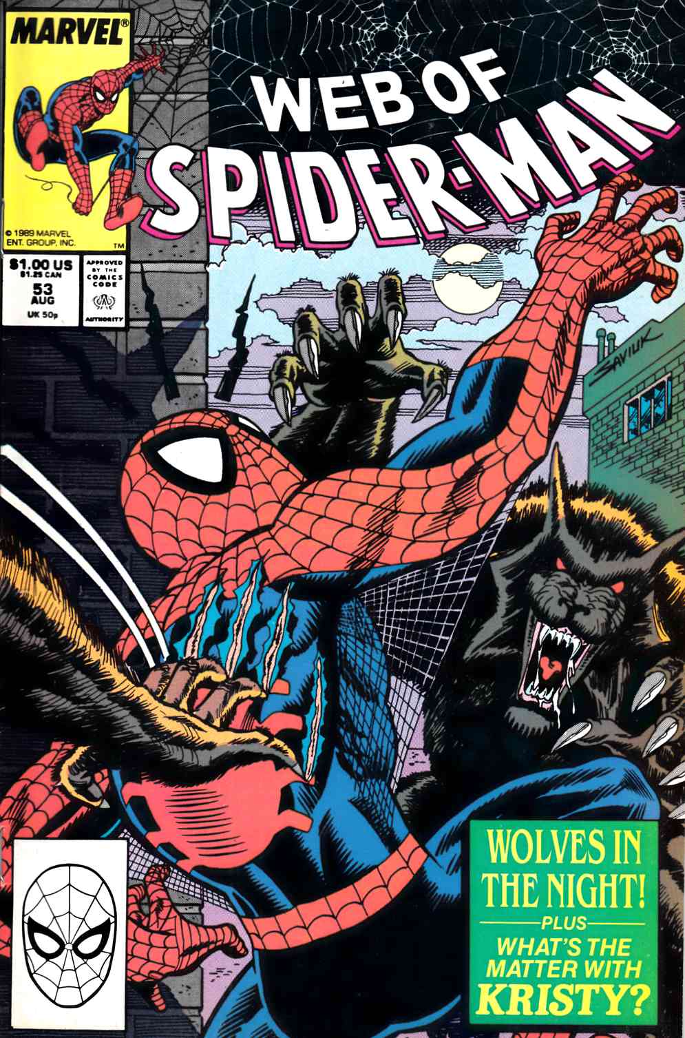 Web of Spider-Man #53 Very Fine (8.0) [Marvel Comic] THUMBNAIL
