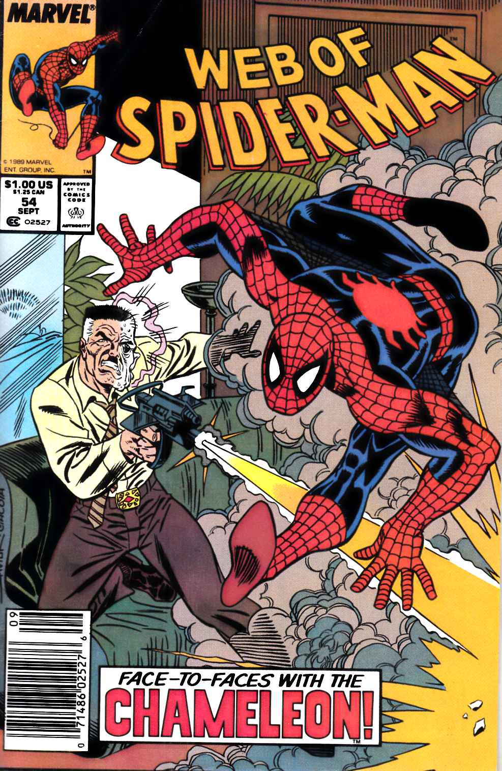 Web of Spider-Man #54 Newsstand Edition Very Fine Minus (7.5) [Marvel Comic] THUMBNAIL