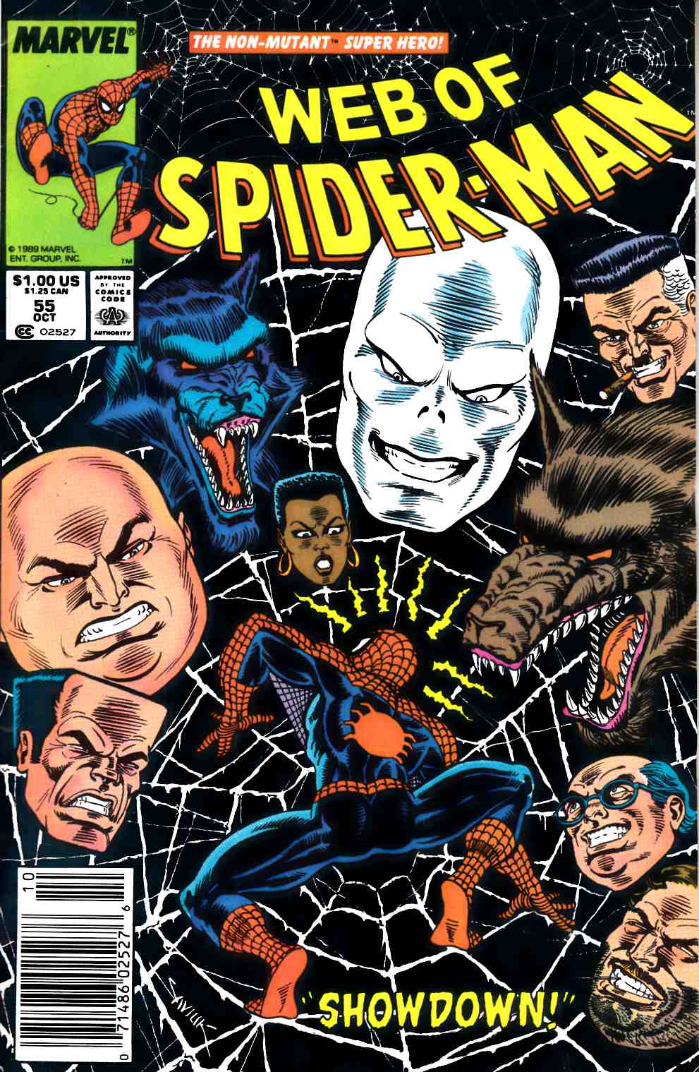 Web of Spider-Man #55 Newsstand Edition Very Fine Minus (7.5) [Marvel Comic] LARGE