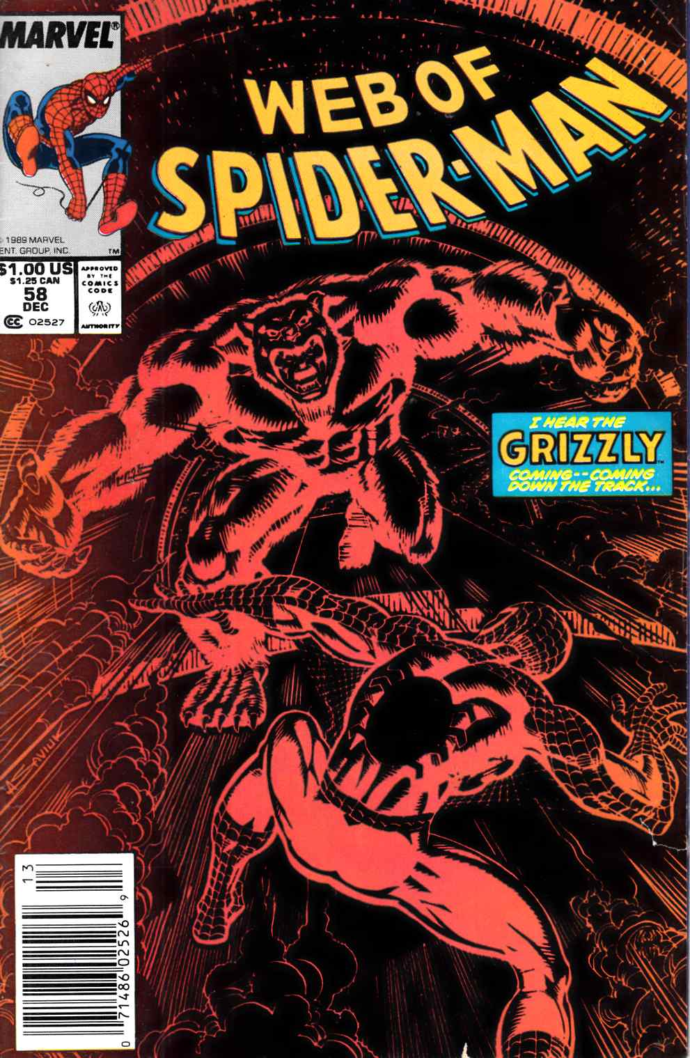 Web of Spider-Man #58 Newsstand Edition Very Good (4.0) [Marvel Comic] LARGE
