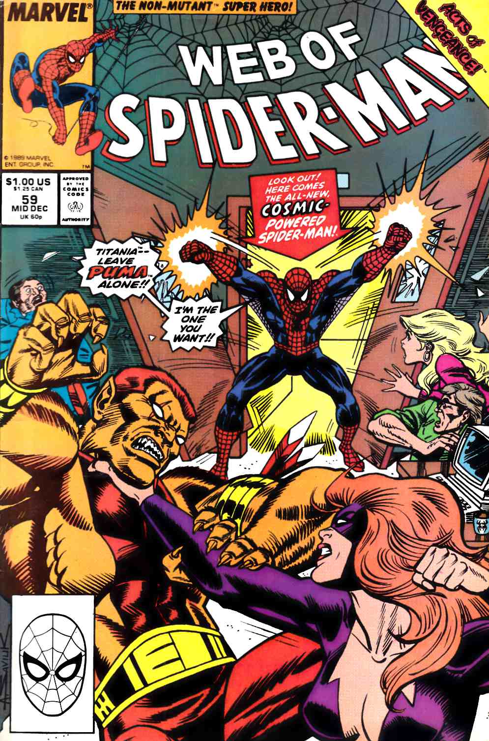 Web of Spider-Man #59 Very Fine (8.0) [Marvel Comic] LARGE