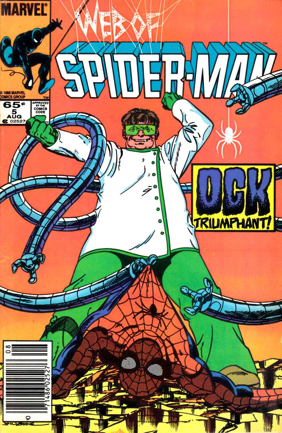 Web of Spider-Man #5 Newsstand Edition Very Fine (8.0) [Marvel Comic] LARGE