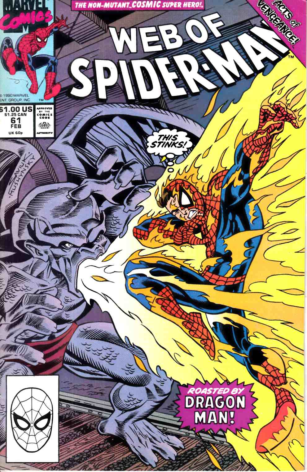 Web of Spider-Man #61 Very Fine (8.0) [Marvel Comic] LARGE