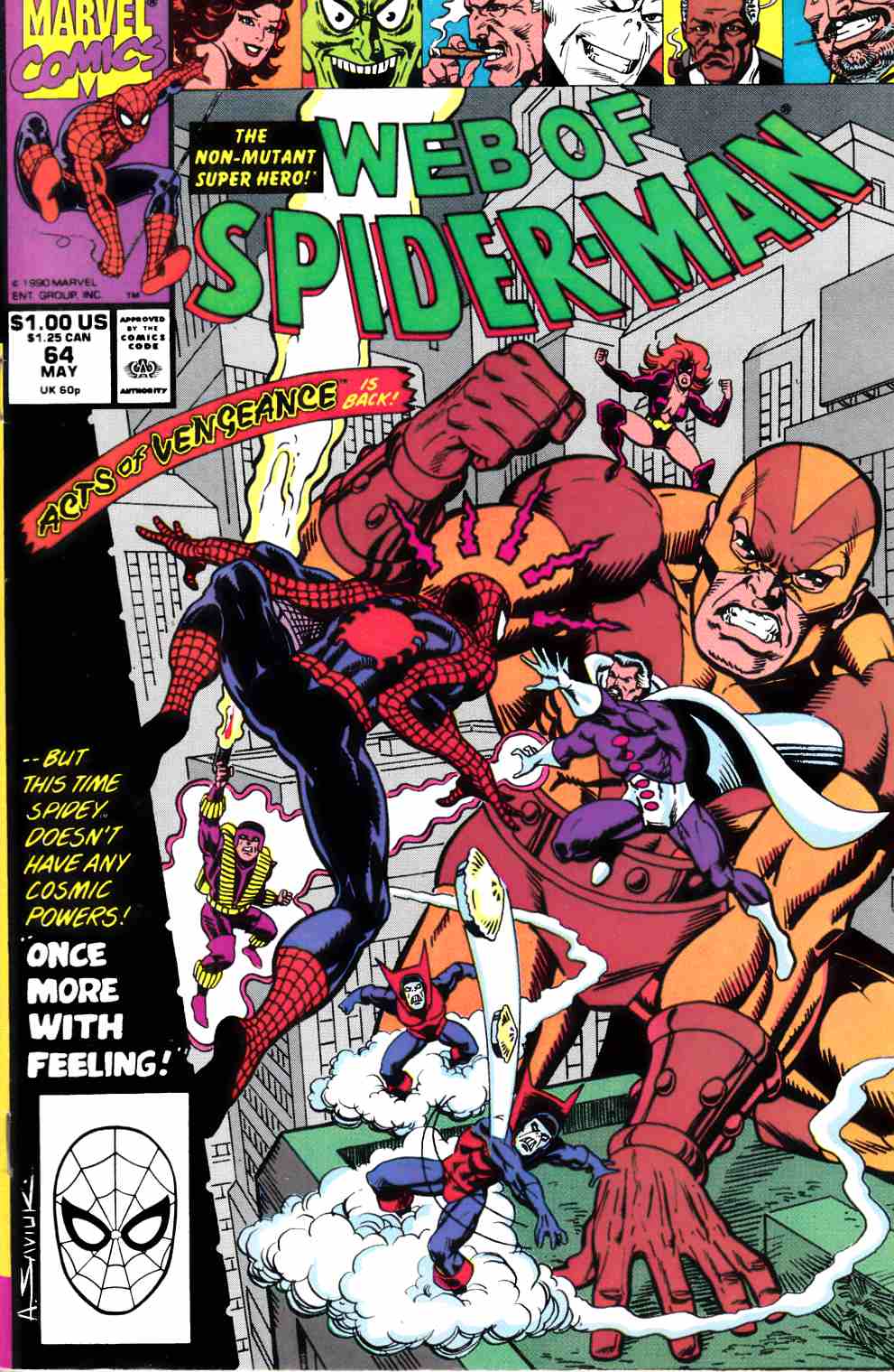 Web of Spider-Man #64 Very Fine (8.0) [Marvel Comic] LARGE