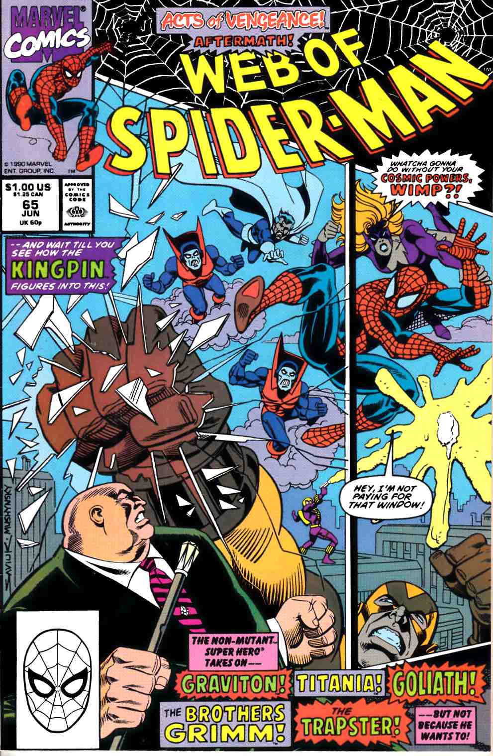 Web of Spider-Man #65 Very Fine (8.0) [Marvel Comic] LARGE